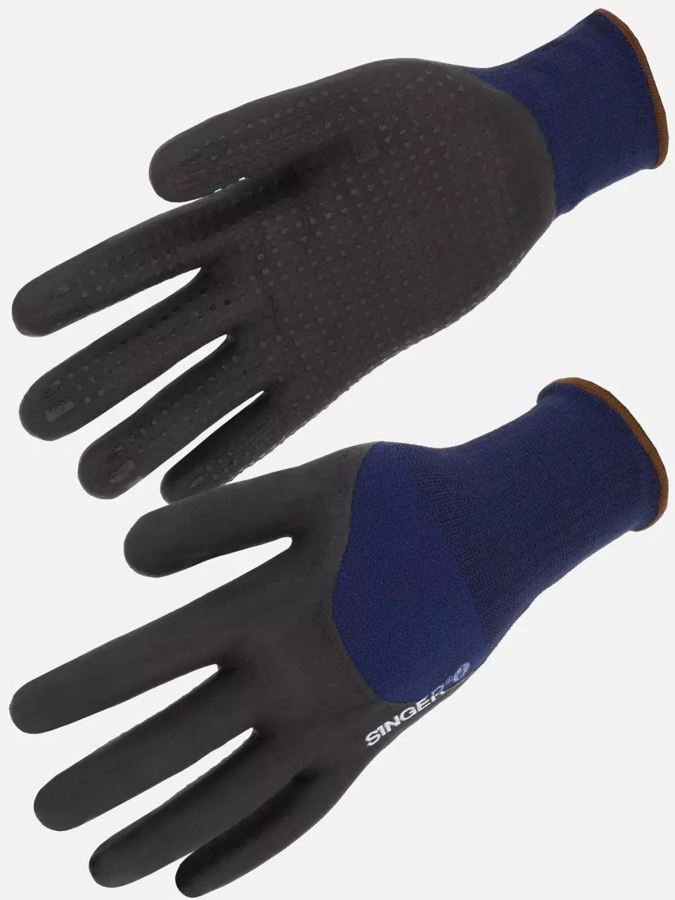 Singer Safety PER134, Nitrilschaum-beschichtete Handschuhe, Schwarz/Blau, image 1, gallery thumbnail
