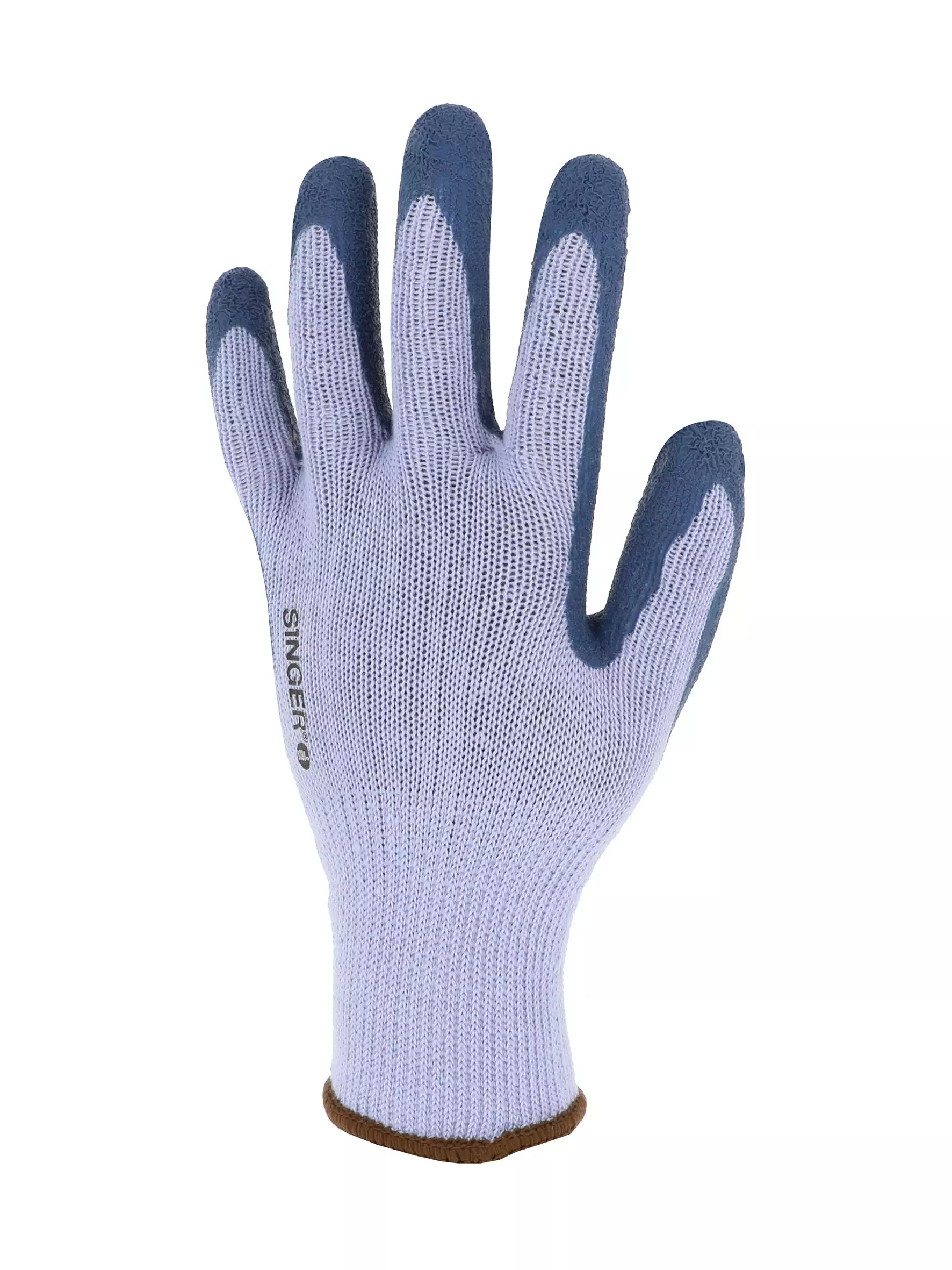 Singer Safety CTAC10BL, Latex Coated Gloves, Blue/Grey