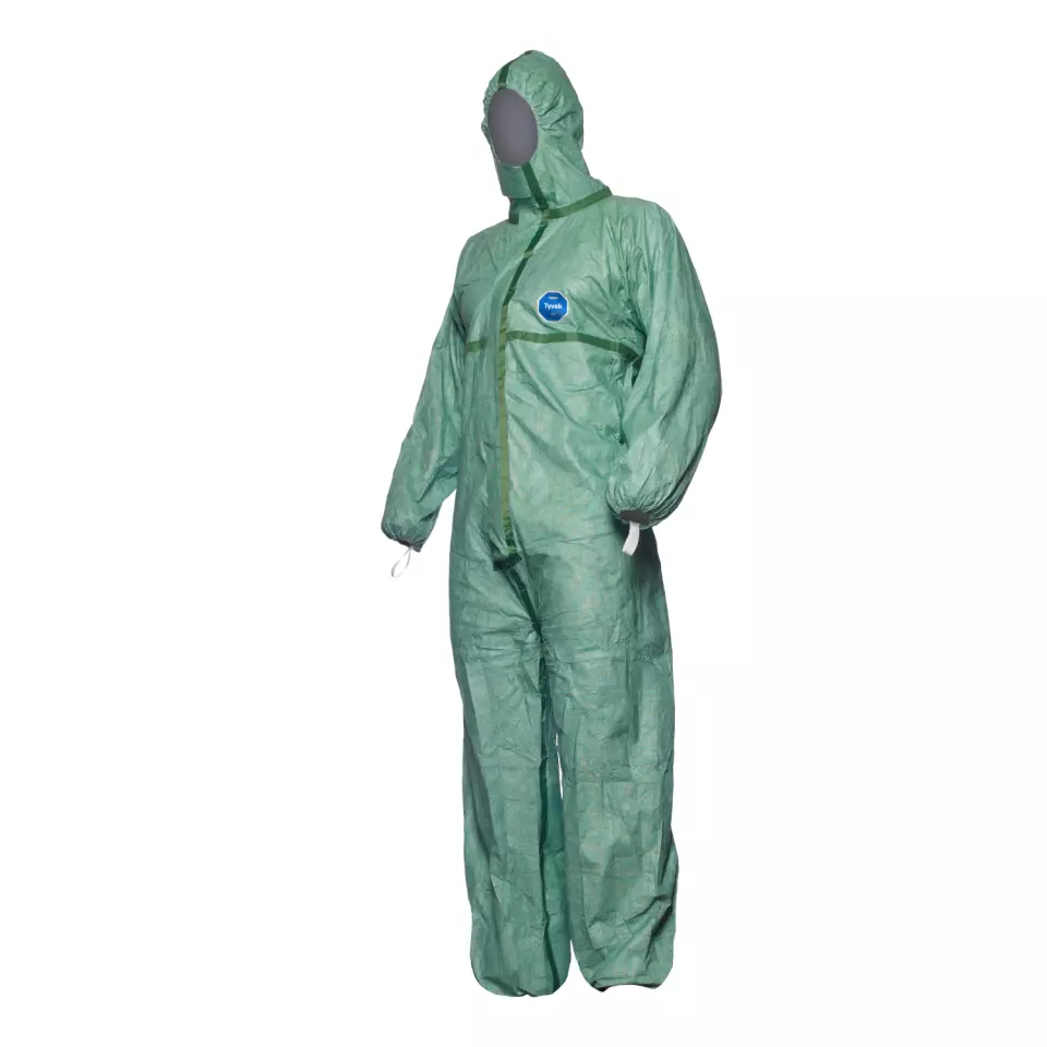 DuPont TY-CHA5-T-GR-00, Tyvek 600 Plus Coverall, Green, image 2, gallery thumbnail