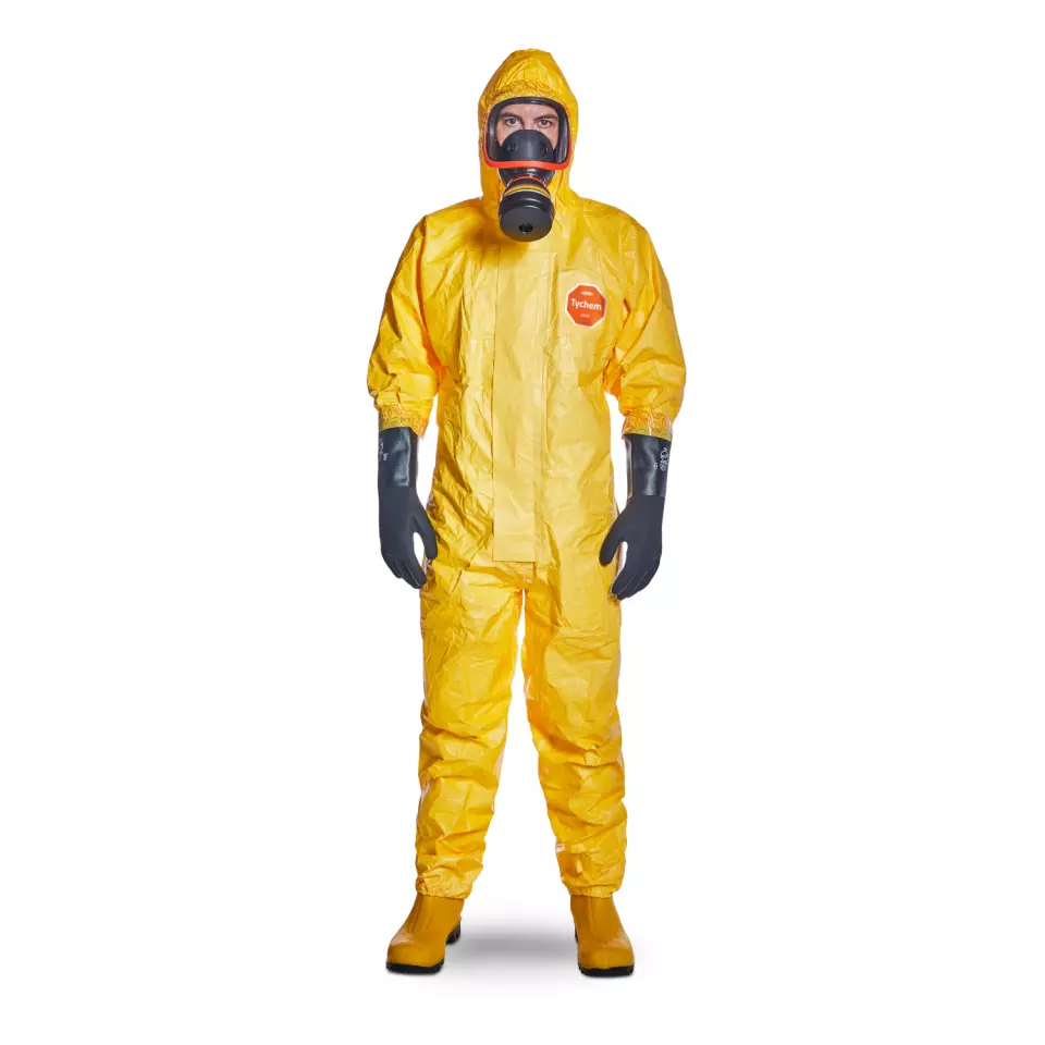 DuPont TC-CHA5-T-YL-00, Tychem 2000 C Coverall, Yellow, image 7, gallery thumbnail