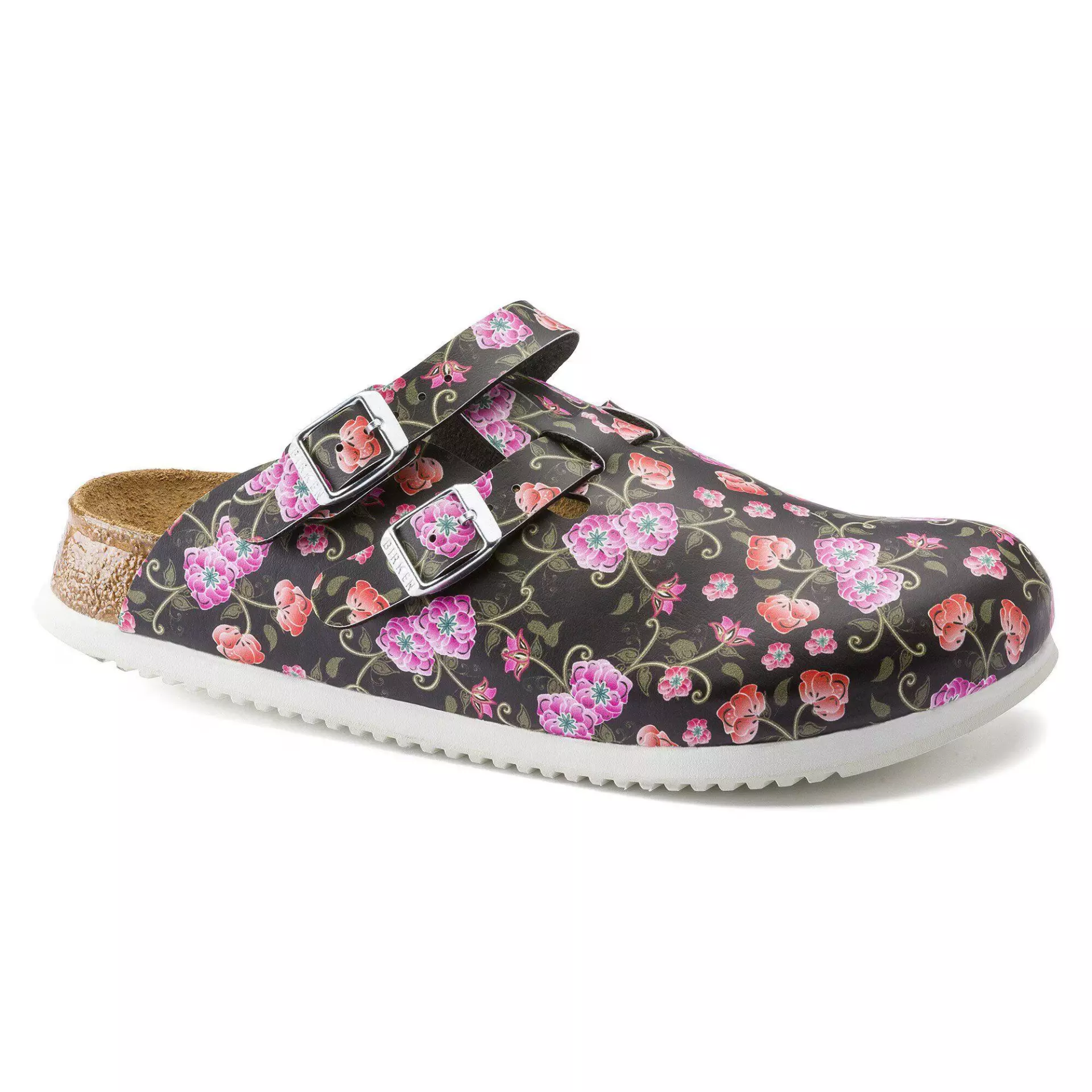 Birkenstock 1016662, Kay SL BF DD Narrow Occupational Sandals, Blooming Roses Black