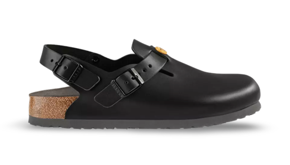 Birkenstock 61408, Tokio ESD NL Narrow Occupational Sandals, Black, image 2, gallery thumbnail