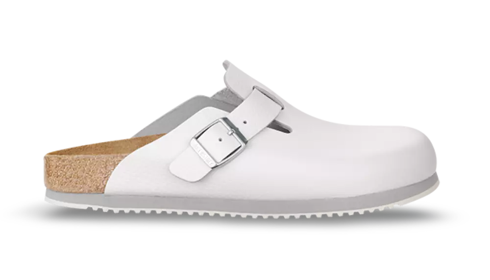 Birkenstock 60136, Boston SL NL Narrow Occupational Sandals, White