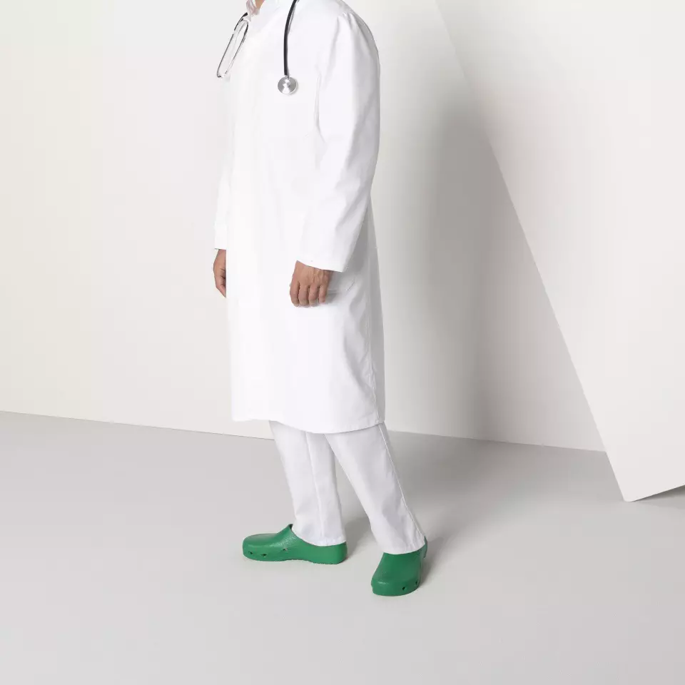 Birkenstock 63050, Birki Air Regular Occupational Antistatic PU Clogs, Green, image 6, gallery thumbnail