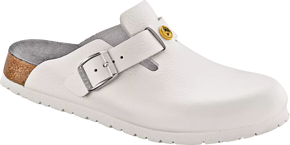 Birkenstock 61370, Boston ESD NL Regular Occupational Sandals, White