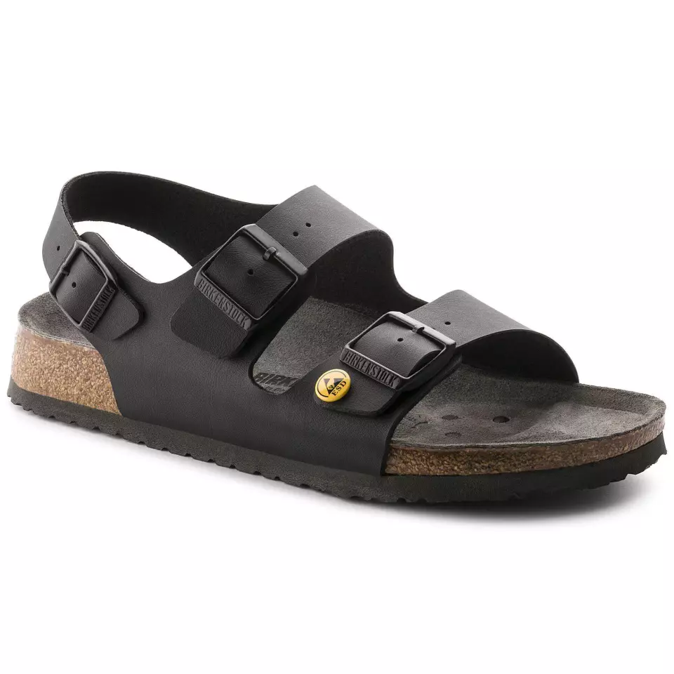 Birkenstock 634798, Milano ESD BF Narrow Occupational Sandals, Black, image 1, gallery thumbnail
