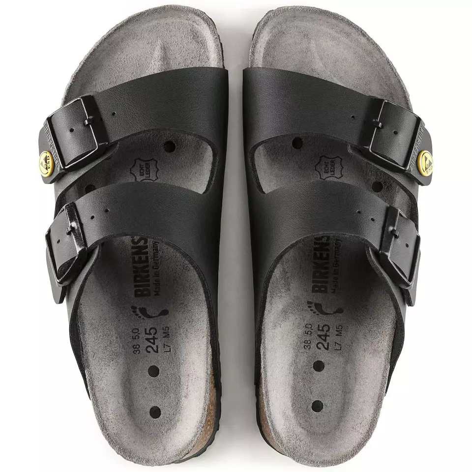 Birkenstock 89428, Arizona ESD BF Narrow Occupational Sandals, Black, image 2, gallery thumbnail