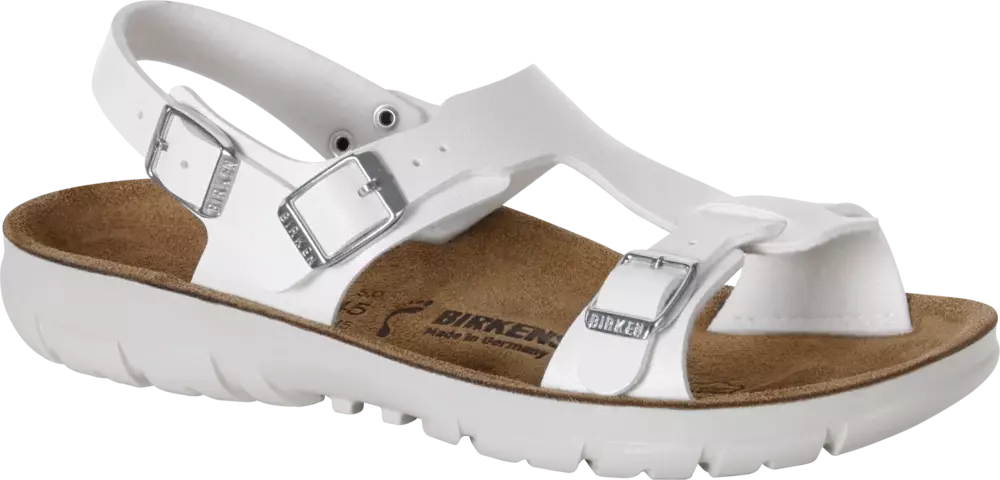Birkenstock 500873, Saragossa BF Narrow Occupational Sandals, White