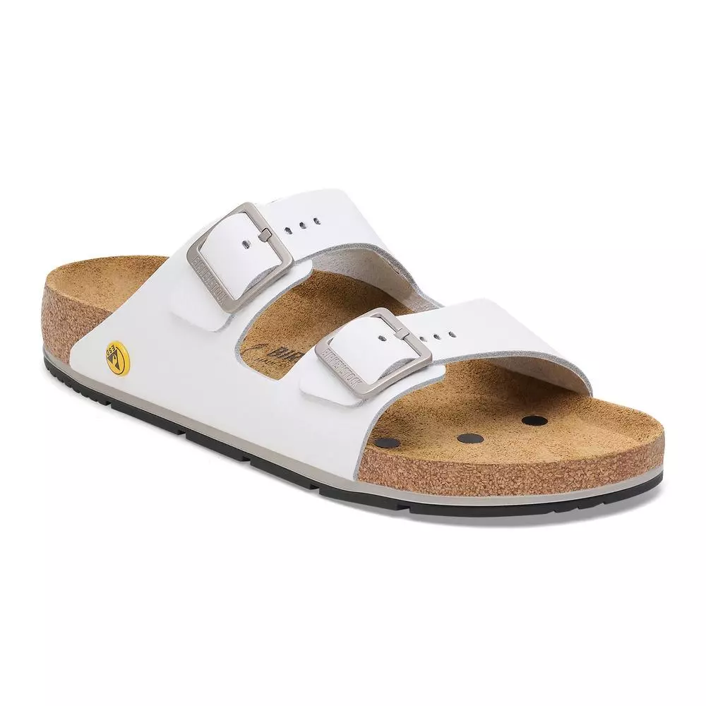 Birkenstock 1029000, Arizona PRO ESD LE Narrow Occupational Sandals, White