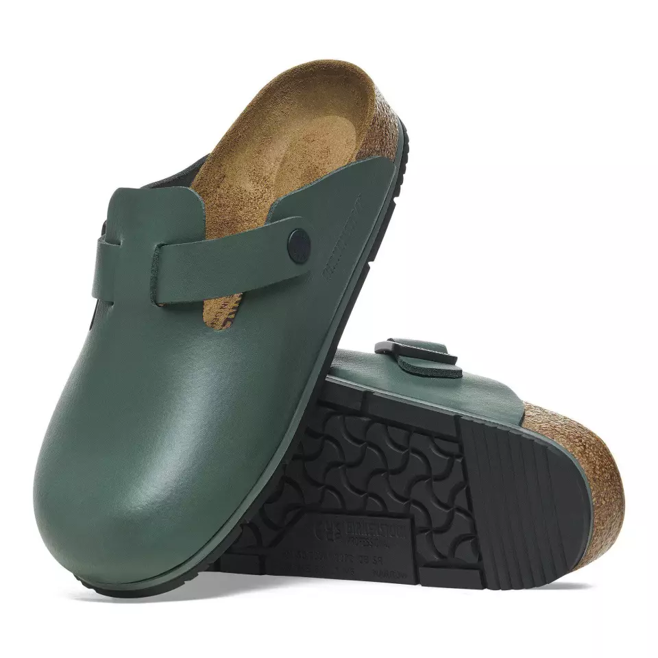 Birkenstock 1026081, Boston PRO LE Regular Occupational Sandals, Thyme, image 2, gallery thumbnail