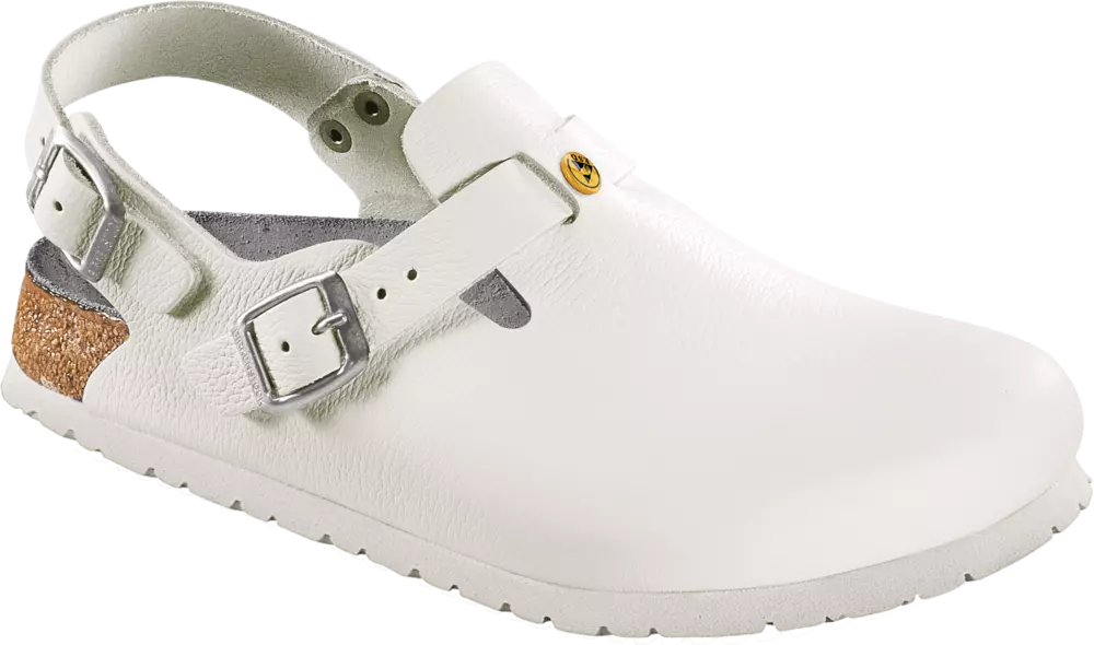 Birkenstock 61418, Tokio ESD NL Narrow Occupational Sandals, White