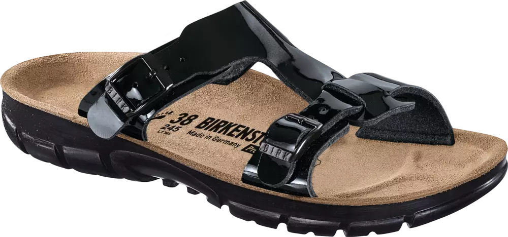 Birkenstock 263183, Sofia BF Smal arbetssandal, lackerad svart