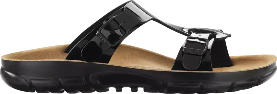 Birkenstock 263183, Sofia BF Smal arbetssandal, lackerad svart, image 3, gallery thumbnail