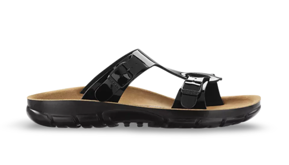 Birkenstock 263183, Sofia BF Smal arbetssandal, lackerad svart, image 4, gallery thumbnail