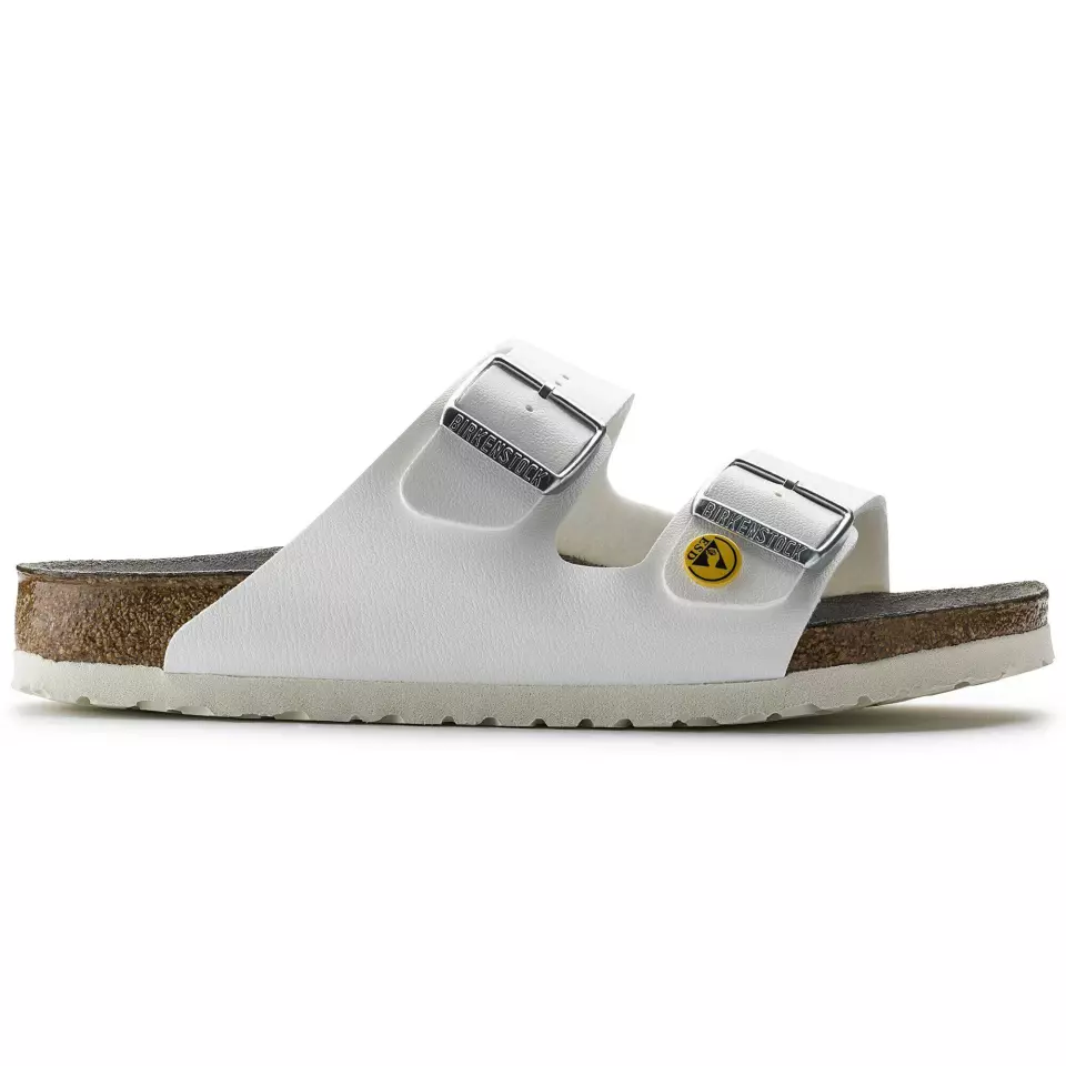 Birkenstock 89418, Arizona ESD BF Narrow Occupational Sandals, White, image 3, gallery thumbnail