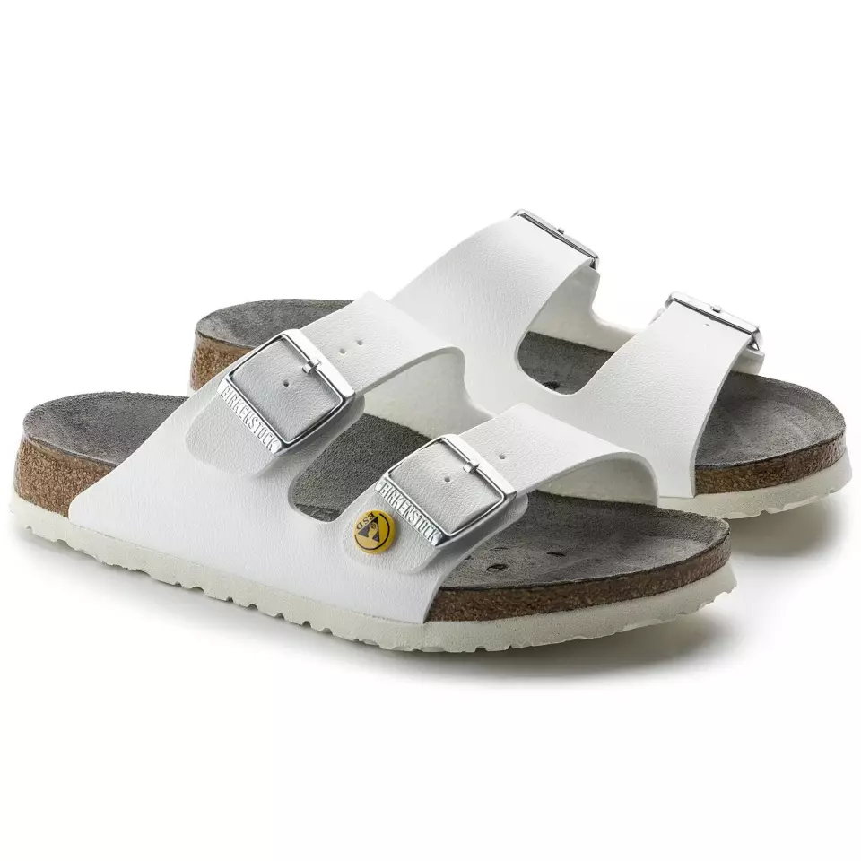 Birkenstock 89418, Arizona ESD BF Narrow Occupational Sandals, White, image 8, gallery thumbnail