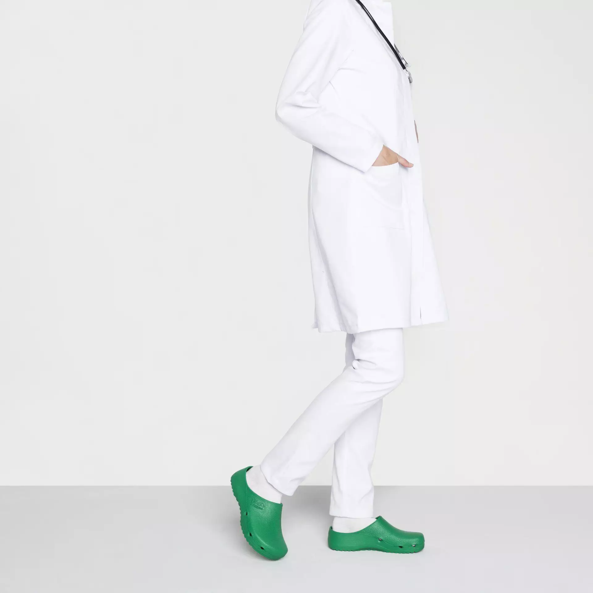 Birkenstock 63050, Birki Air Regular Occupational Antistatic PU Clogs, Green, image 7