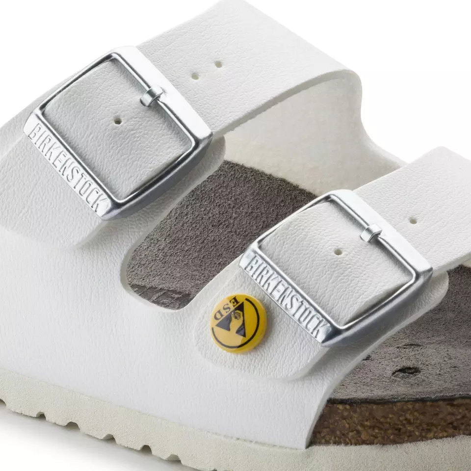 Birkenstock 89418, Arizona ESD BF Narrow Occupational Sandals, White, image 6, gallery thumbnail
