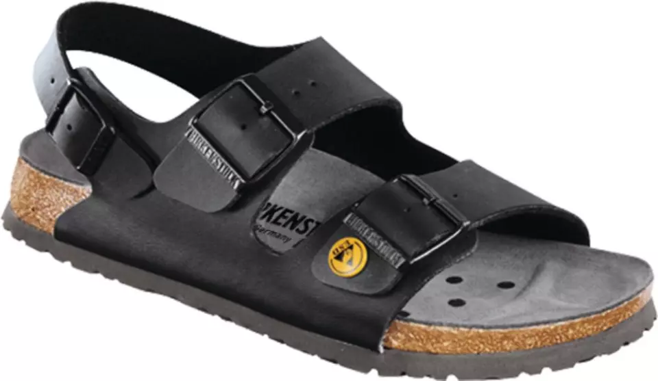 Birkenstock 634790, Milano ESD BF Regular Occupational Sandals, Black, image 1, gallery thumbnail