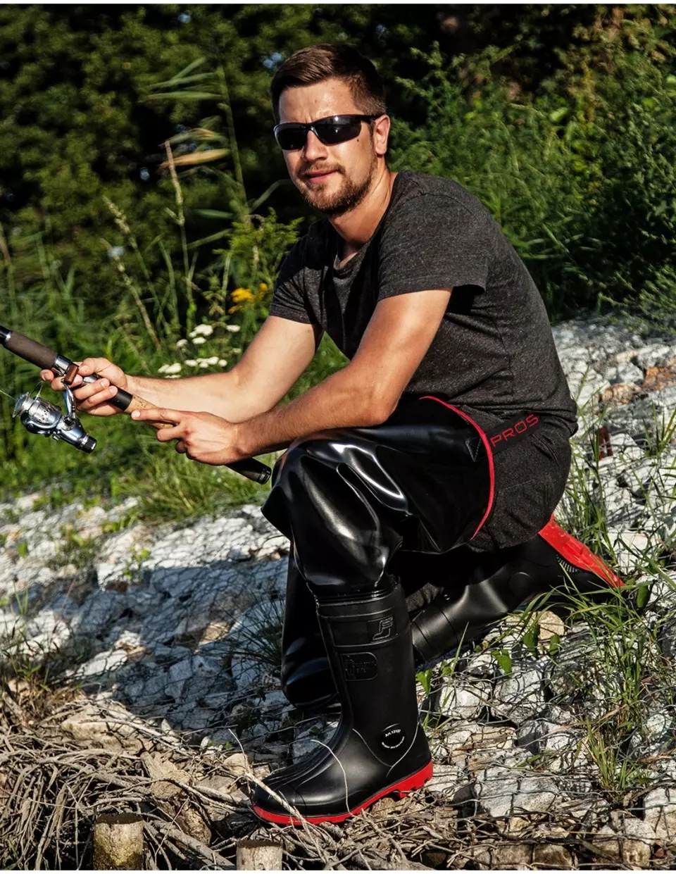 PROS WR02-S, Strong Thigh Waders, Black, image 9, gallery thumbnail