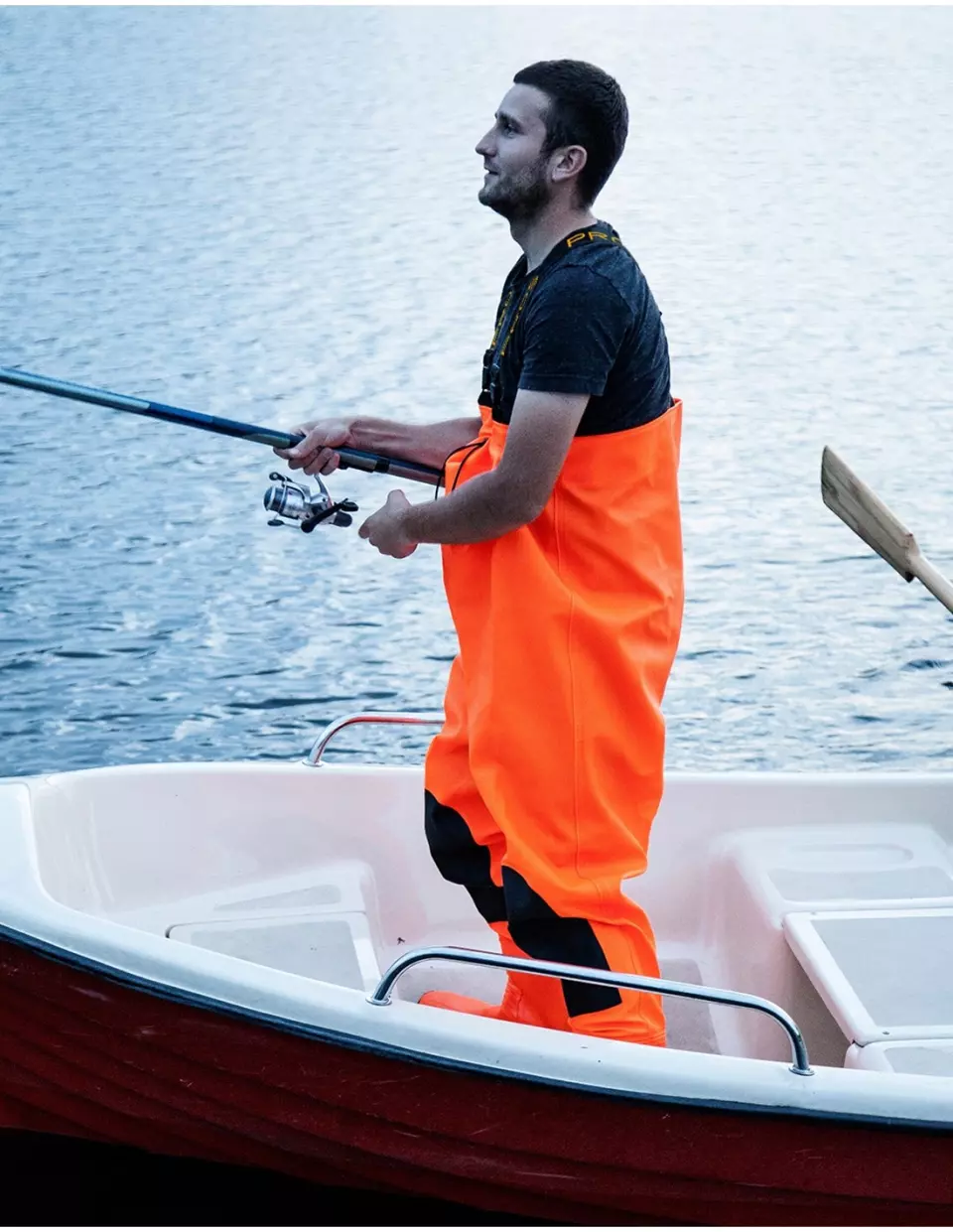PROS SBM01-F, Fluo Chest Waders, Orange, image 10, gallery thumbnail