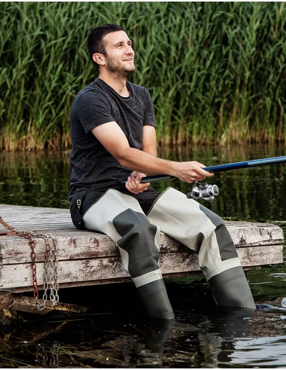 PROS WRP02, Thigh Waders, Light Olive, image 9