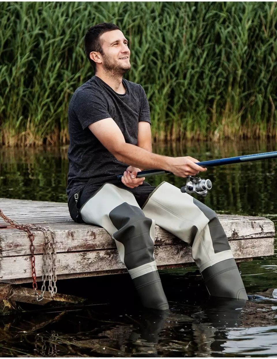 PROS WRP02, Thigh Waders, Light Olive, image 9, gallery thumbnail