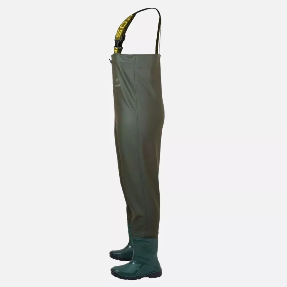 PROS SB01-J, Junior Chest Waders, Green, image 2, gallery thumbnail