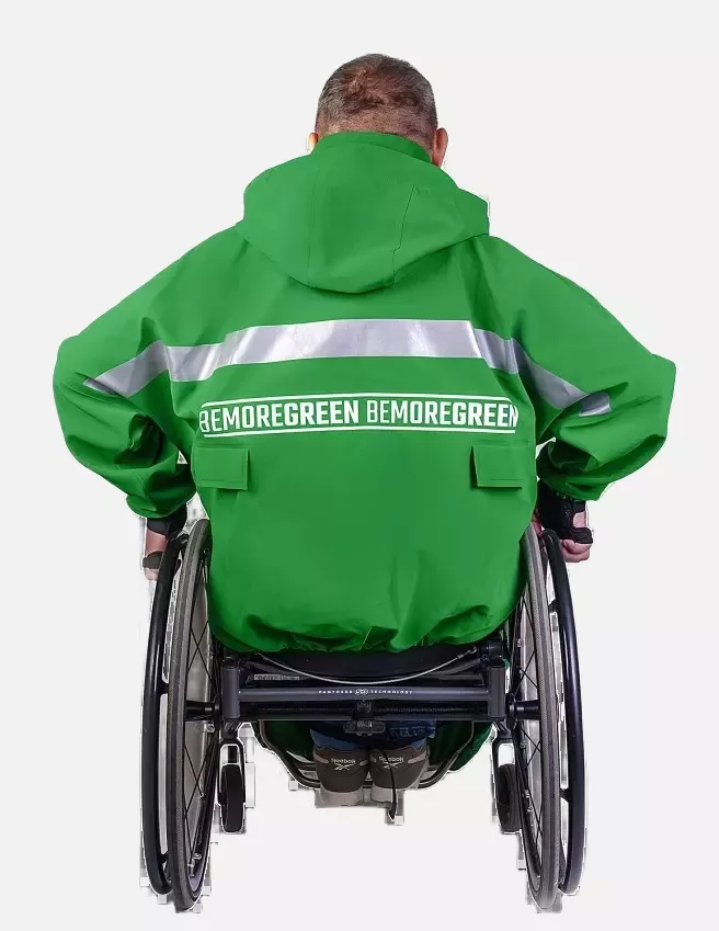 BeMoreGreen 910, Wheelchair Poncho, Green, image 7