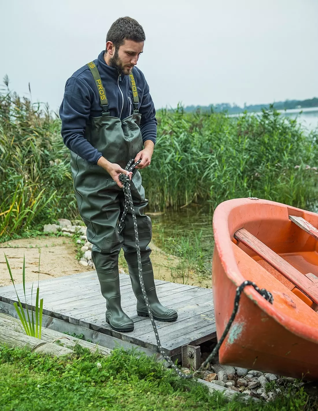 PROS SBM01B, Chest Waders, Green, image 8