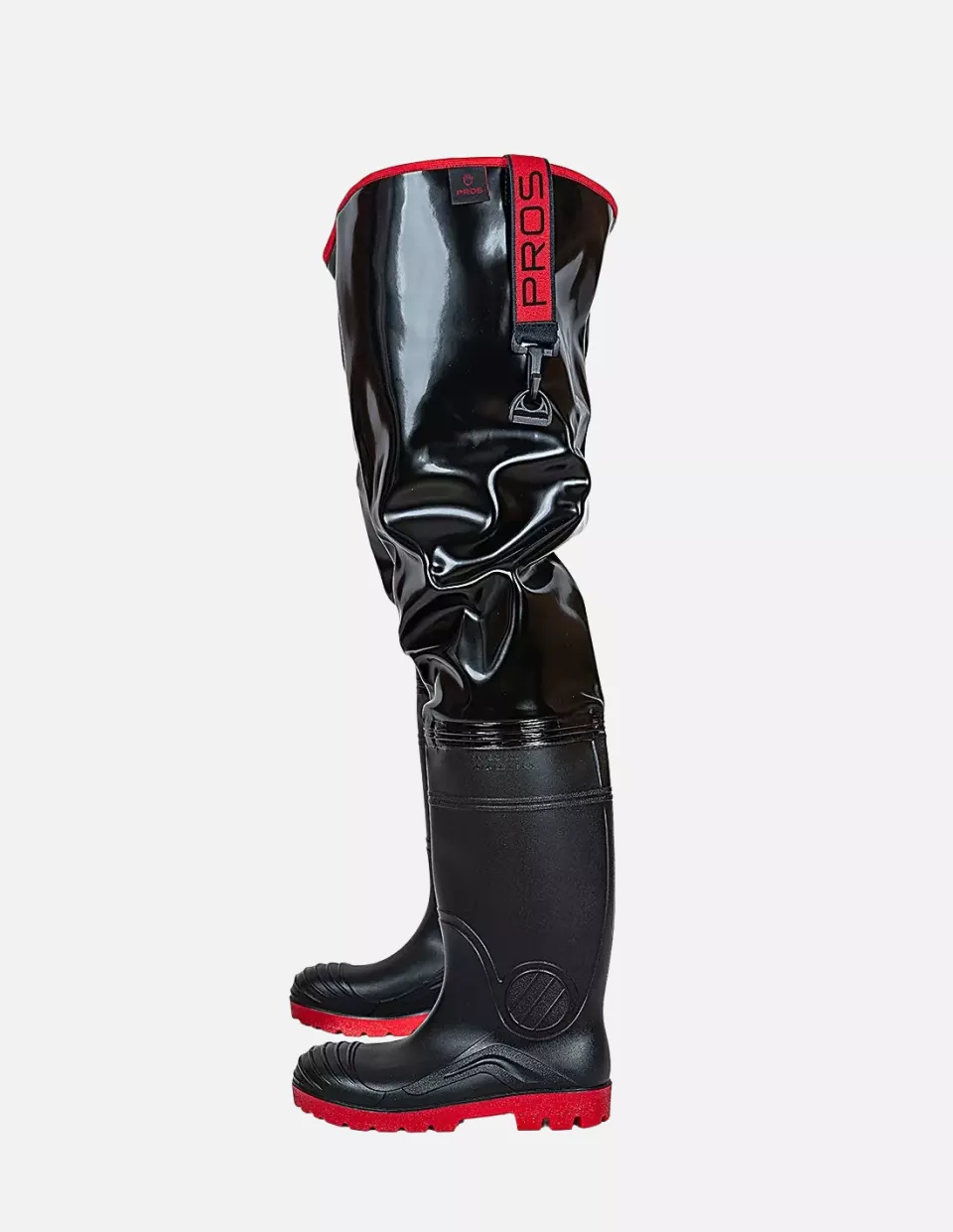 PROS WR02-S, Strong Thigh Waders, Black, image 3, gallery thumbnail