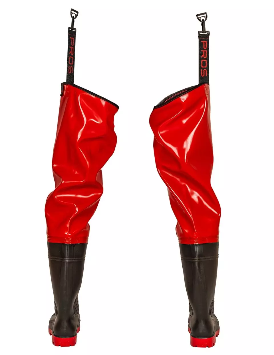 PROS WR02-SR, Strong Thigh Waders, Red, image 2, gallery thumbnail