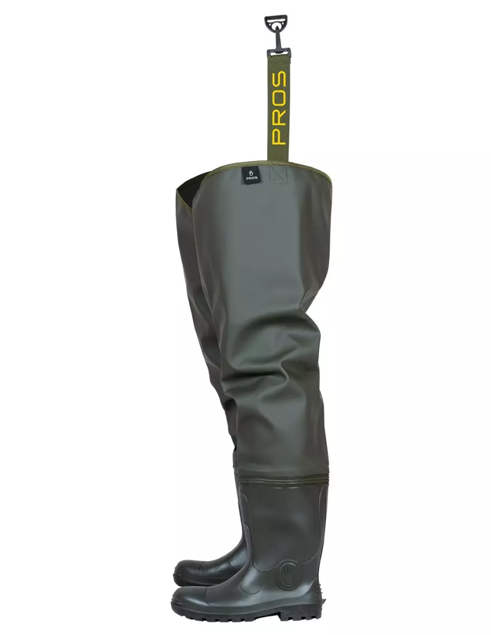 PROS WR02, Thigh Waders, Green, image 3, gallery thumbnail