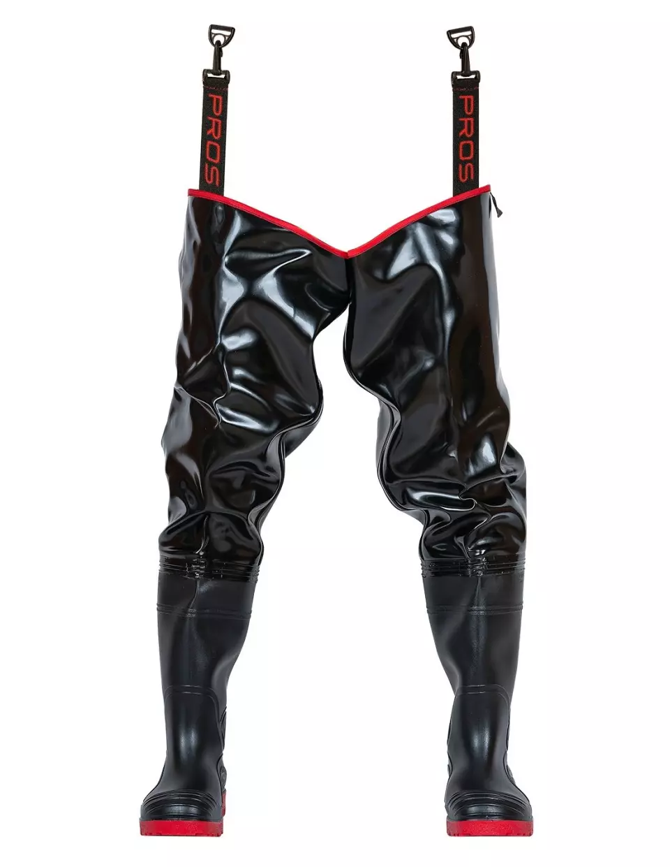 PROS WR02-S, Strong Thigh Waders, Black, image 1, gallery thumbnail