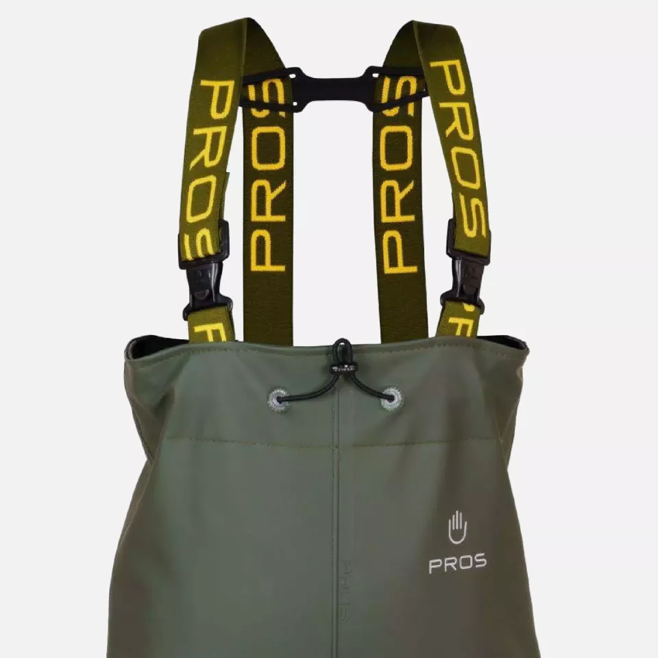 PROS SB01-J, Junior Chest Waders, Green, image 3, gallery thumbnail