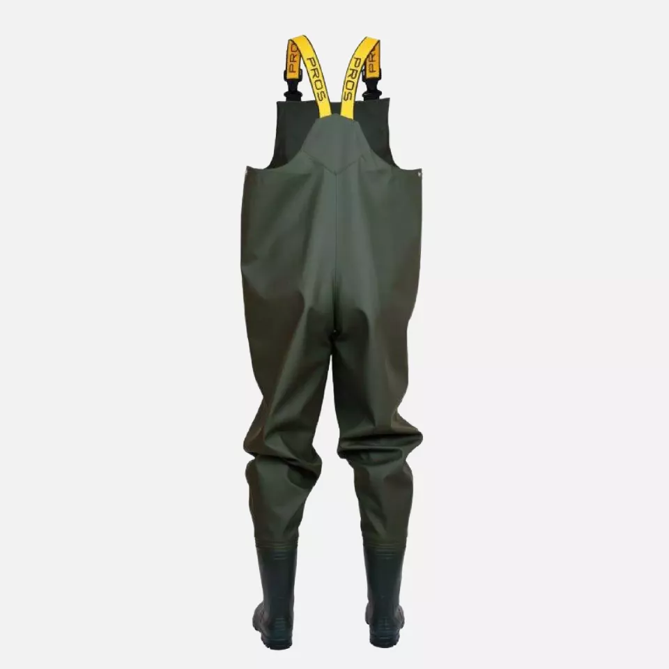 PROS SB01-D, Chest Waders, Green, image 2, gallery thumbnail
