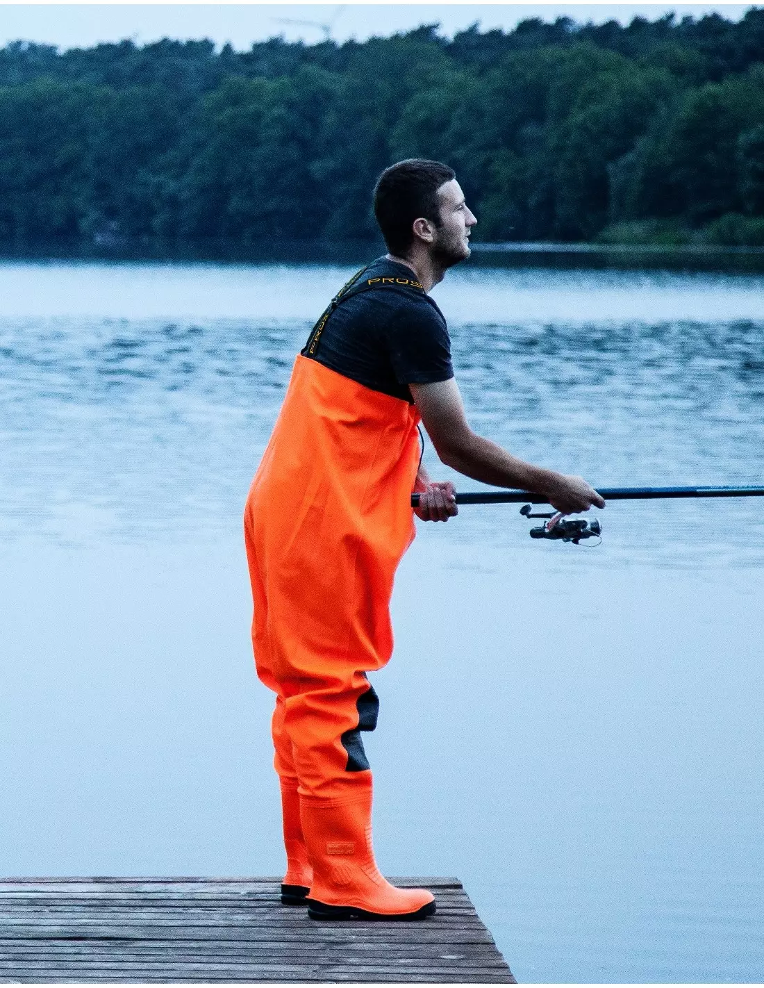 PROS SBM01-F, Fluo Chest Waders, Orange, image 11