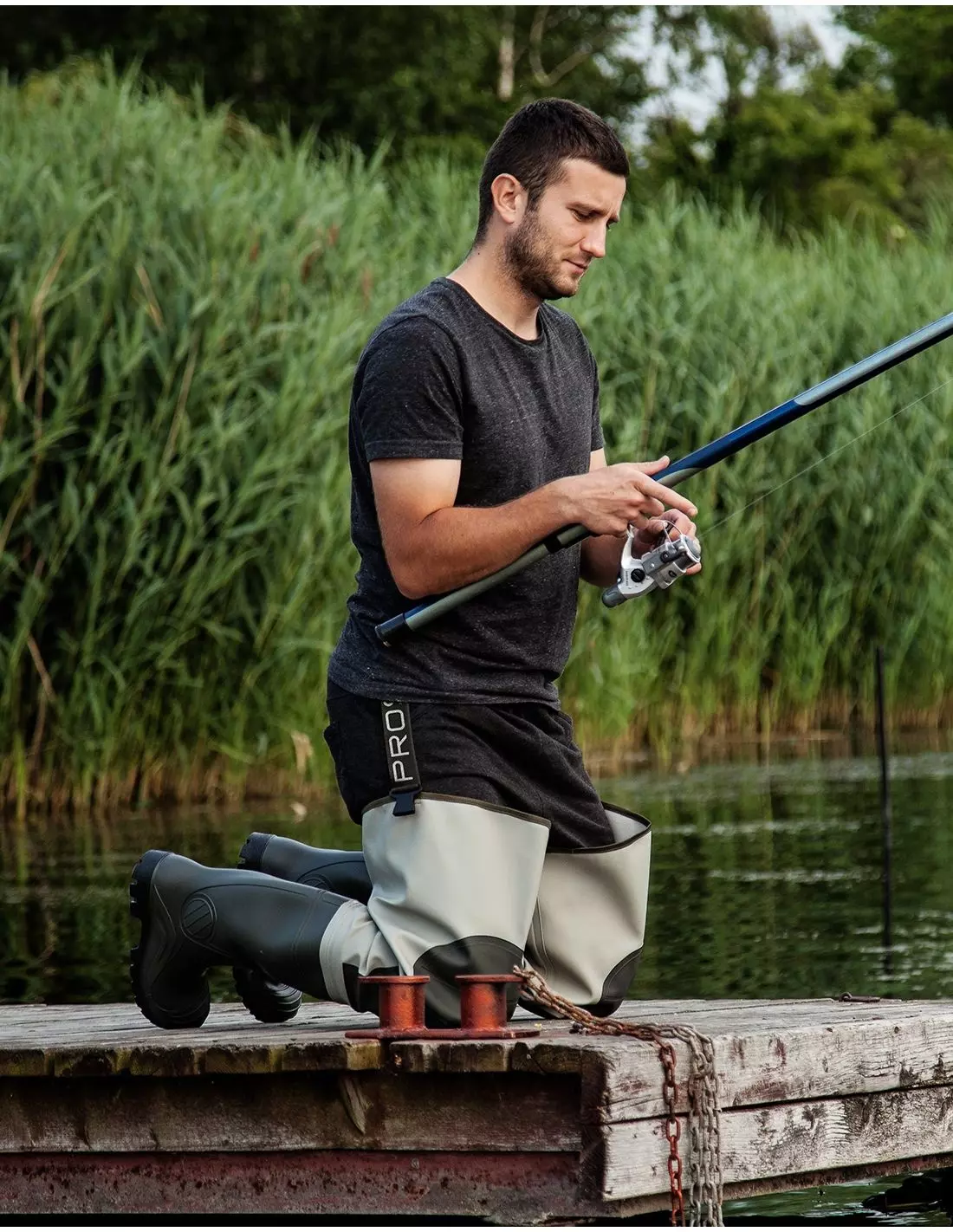 PROS WRP02, Thigh Waders, Light Olive, image 11