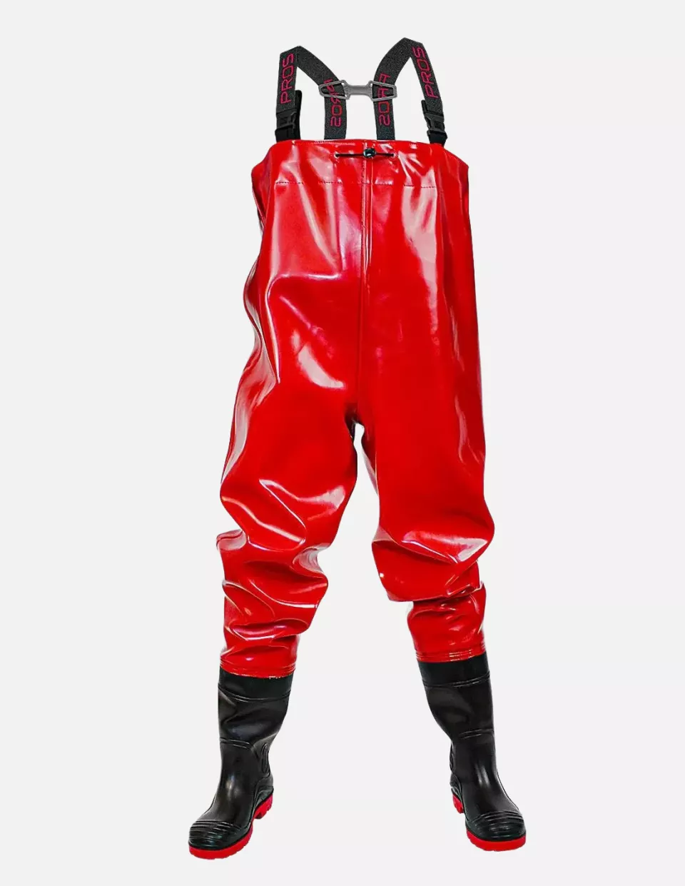 PROS SB01-SR, Strong Chest Waders, Red, image 1, gallery thumbnail