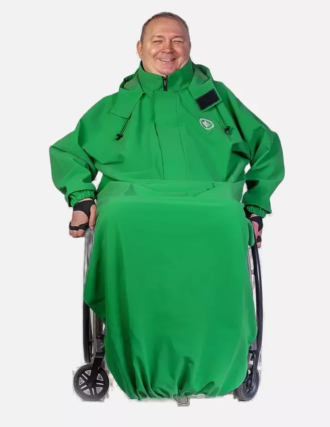 BeMoreGreen 910, Wheelchair Poncho, Green, image 6