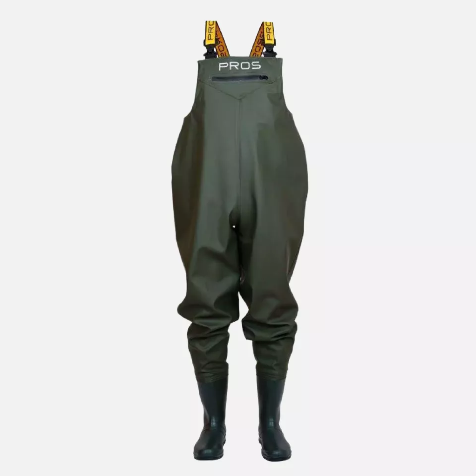 PROS SB01-D, Chest Waders, Green, image 1, gallery thumbnail