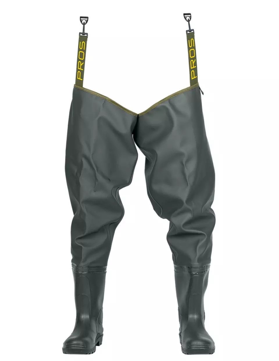 PROS WR02, Thigh Waders, Green, image 1, gallery thumbnail