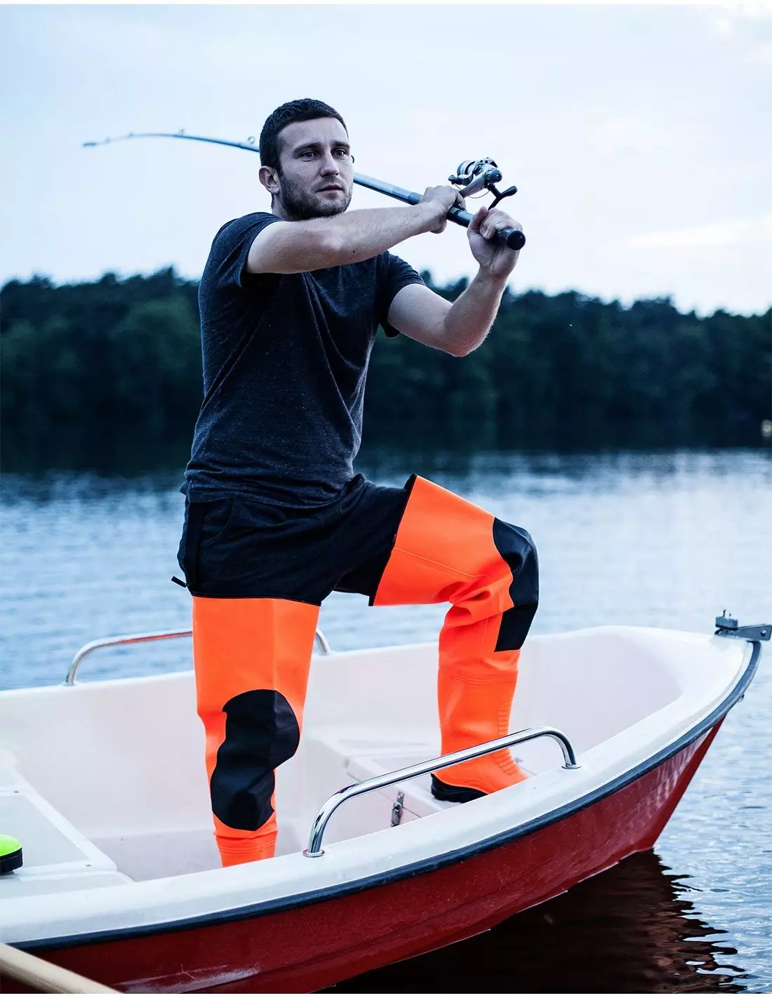 PROS WRM02-F, Fluo Thigh Waders, Orange, image 8