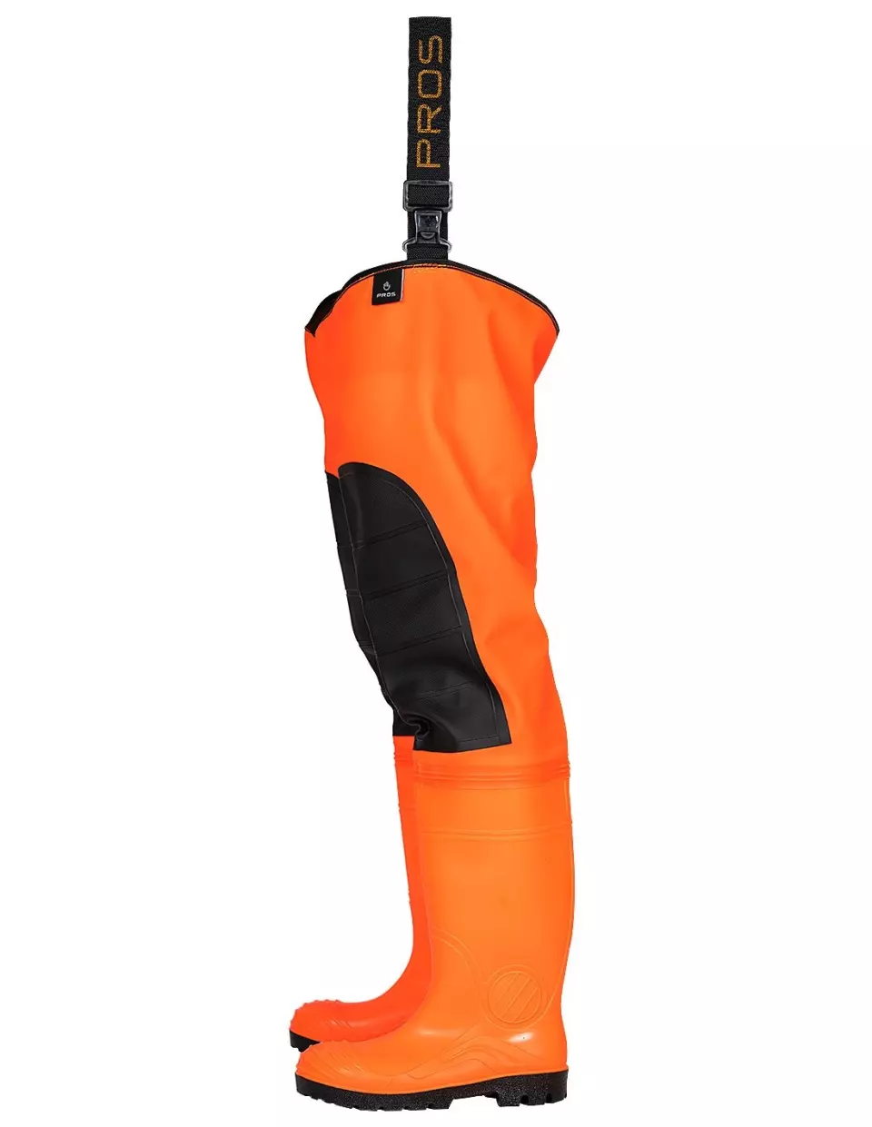 PROS WRM02-F, Fluo Thigh Waders, Orange, image 3, gallery thumbnail