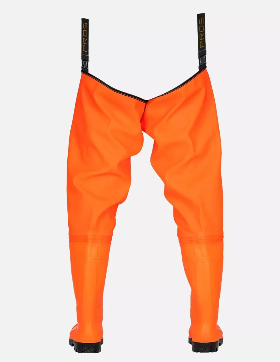 PROS WRM02-F, Fluo Thigh Waders, Orange, image 2, gallery thumbnail