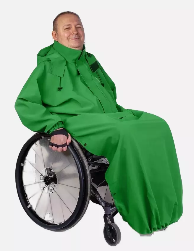 BeMoreGreen 910, Wheelchair Poncho, Green, image 1