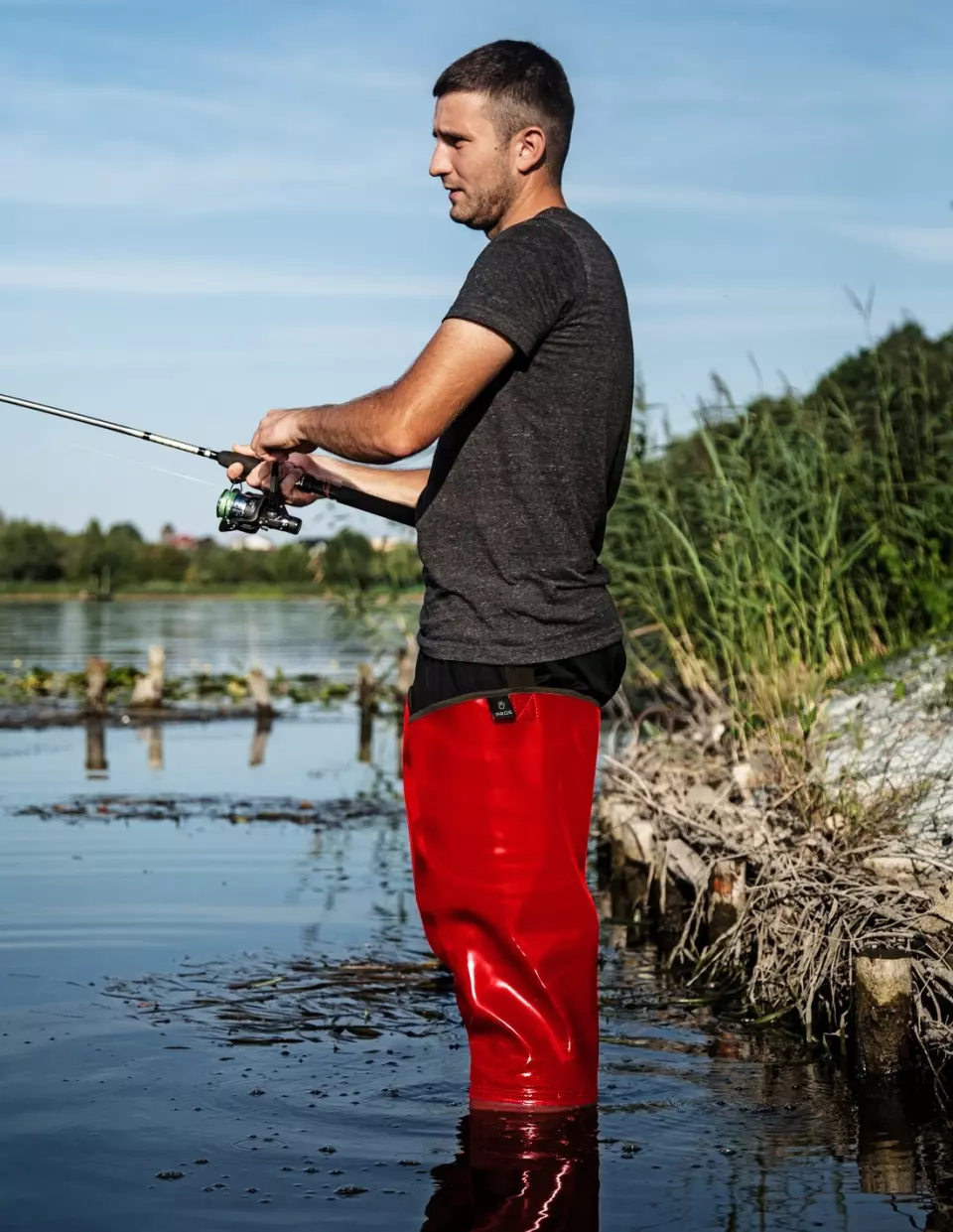 PROS WR02-SR, Strong Thigh Waders, Red, image 9, gallery thumbnail