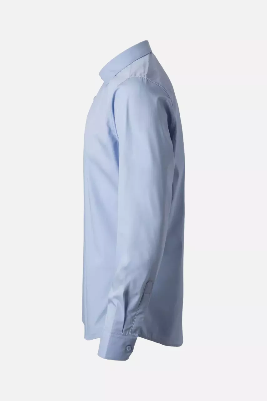 Velilla 405009-05, Long Sleeved Work Shirt, Sky Blue, image 3, gallery thumbnail