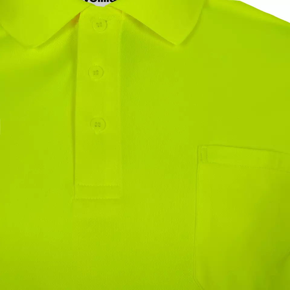 Velilla 305534-20-2, High-Vis Long Sleeved Polo Shirt, Size 4XL/5XL, Hi-Vis Yellow, image 3, gallery thumbnail