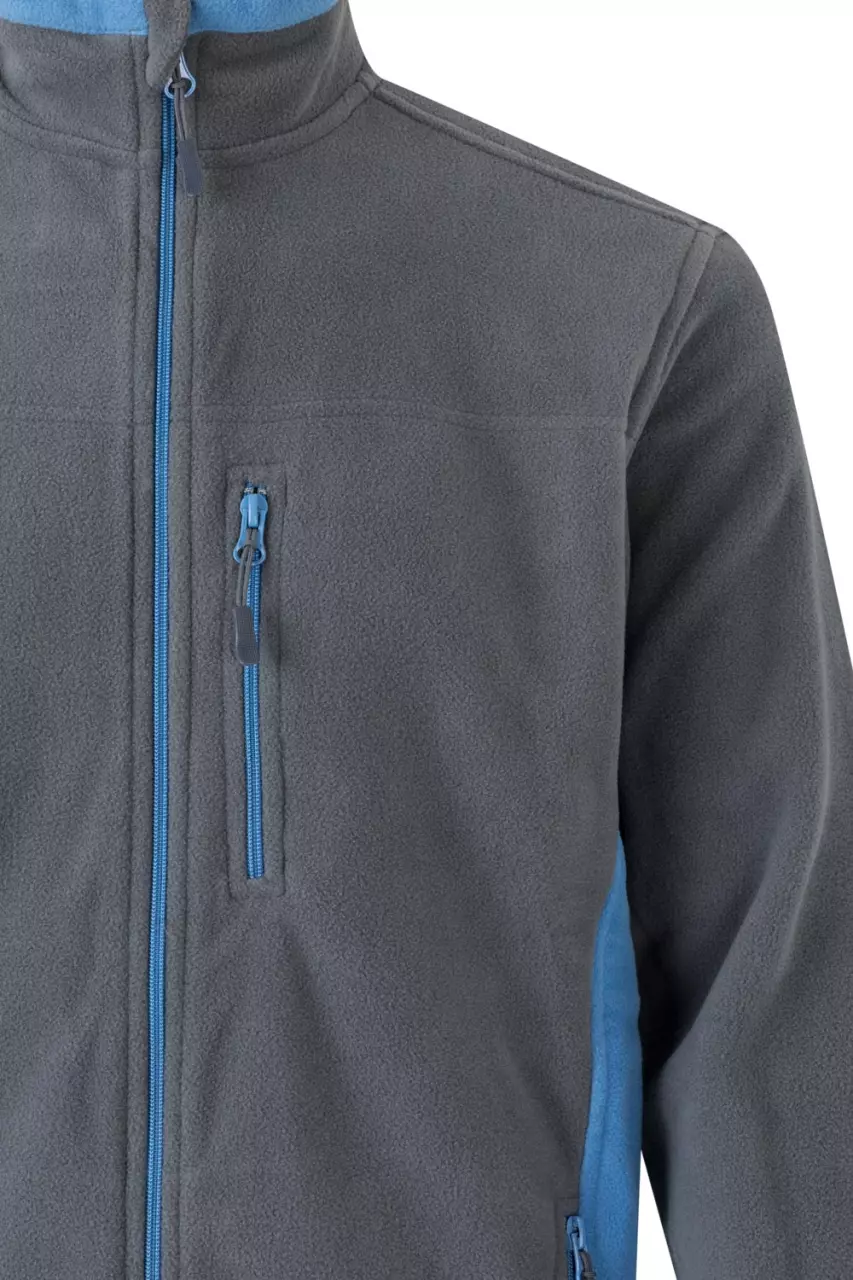 Velilla 201504-08-05, Fleece Jacket, Grey/Sky Blue, image 2, gallery thumbnail